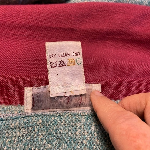 RAOUL Vintage 80s beaded suit in aqua. Beading embellishments sparkle. Snazzy. - Picture 8 of 15